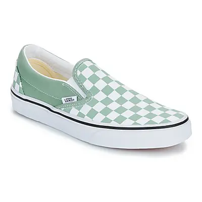 Vans Classic Slip-On COLOR THEORY CHECKERBOARD ICEBERG GREEN women's Slip-ons (Shoes) in Green