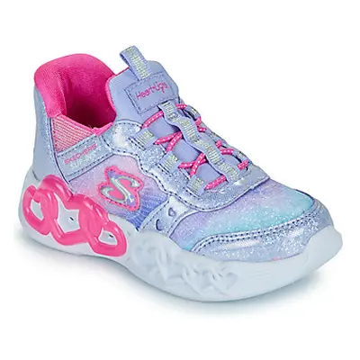 Skechers INFINITE HEART LIGHTS SLIP-INS girls's Children's Shoes (Trainers) in Purple