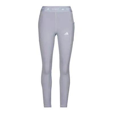 Adidas TECHFIT Stash Pocket Full-Length Leggings women's Tights in Grey