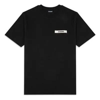 Jacquemus Men's Black Le T-Shirt Gros Grain T-Shirt men's in Black