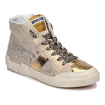 : Meline NK1384 women's Shoes (High-top Trainers) in Gold