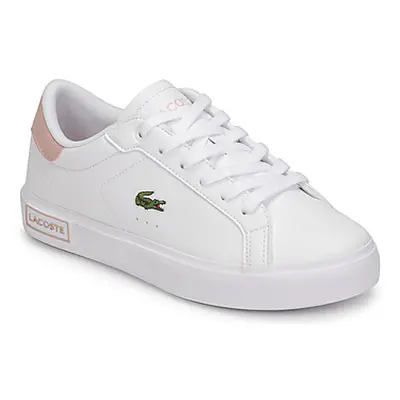 Lacoste POWERCOURT girls's Children's Shoes (Trainers) in White