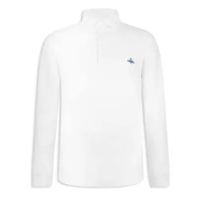 Viviennewestwood Men's White Vivienne Westwood Long Sleeve Collared Polo Shirt men's in White