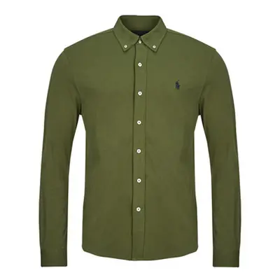 Polo Ralph Lauren CHEMISE AJUSTEE COL BOUTONNE EN POLO FEATHERWEIGHT men's Long sleeved Shirt in