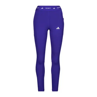 Adidas TECHFIT Stash Pocket Full-Length Leggings women's Tights in Blue