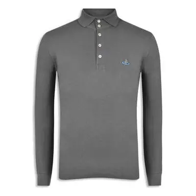 Viviennewestwood Men's Grey Vivienne Westwood Long Sleeve Collared Polo Shirt men's in Grey