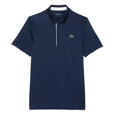 Lacoste Regular Fit UV Protect Golf Polo Shirt Navy Blue/White men's in Blue