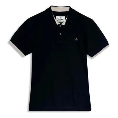 Viviennewestwood Men's Black Vivienne Westwood Black Collared Polo Shirt men's in Black