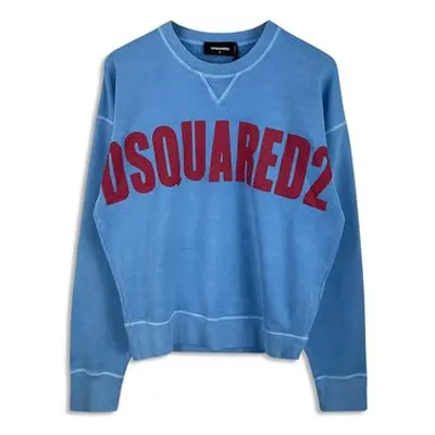 Dsquared Men's Blue Printed Oversized Sweatshirt men's in Blue