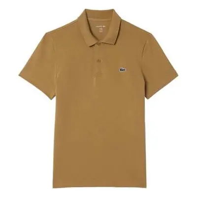 Lacoste Regular Fit Cotton Blend Polo Shirt Brown men's in Brown