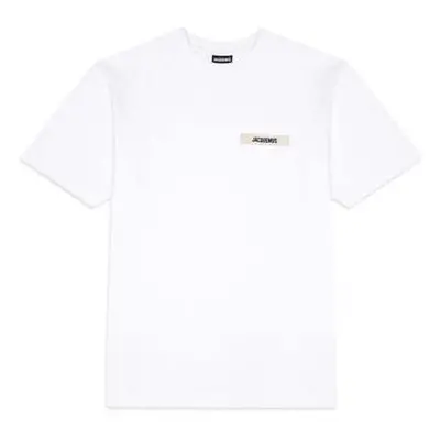 Jacquemus Men's White Le T-Shirt Gros Grain T-Shirt men's in White