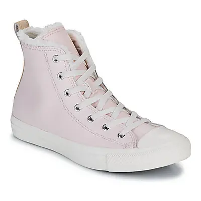 Converse CHUCK TAYLOR ALL STAR LEATHER SHERPA girls's Children's Shoes (High-top Trainers) in Pi