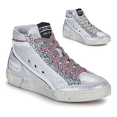 Meline 321NKC-E850 women's Shoes (High-top Trainers) in Silver