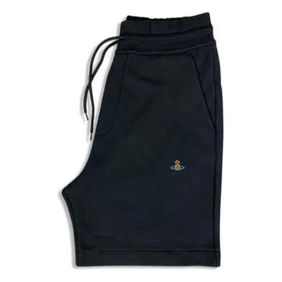 Viviennewestwood Men's Black Vivienne Westwood Orb logo-Embroidered Shorts men's in Black