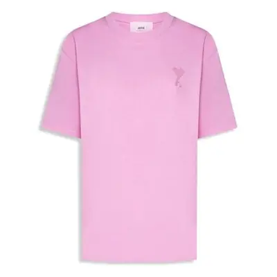 Ami Paris Men's Candy Pink Paris ' De Coeur' T-Shirt men's in Pink