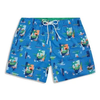 Lacoste Men's Blue All Over Print Swim Shorts men's in Blue