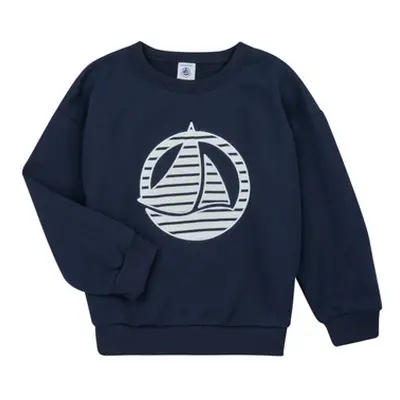 Petit Bateau TARDE boys's Children's sweatshirt in Marine