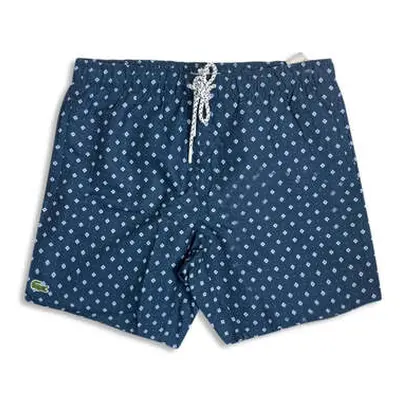 Lacoste Men's Blue Marine Polkadot Quick Dry Swim Shorts men's in Blue