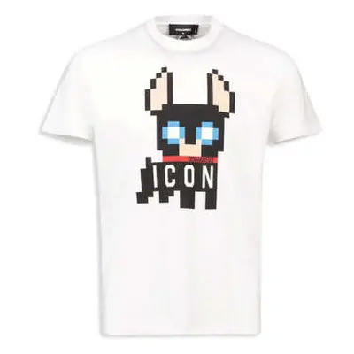 Dsquared Men's White Icon Ciro Cool Logo Print T-Shirt men's in White