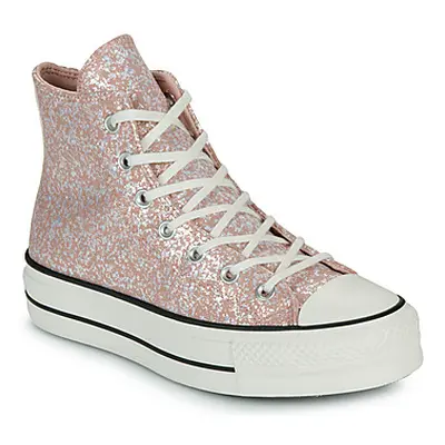 Converse CHUCK TAYLOR ALL STAR LIFT PLATFORM GLITTER women's Shoes (High-top Trainers) in Pink