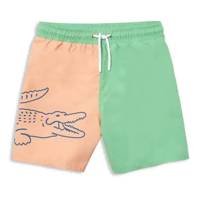 Lacoste Men's Bicolour Crocodile Print Swim Shorts men's in Multicolour