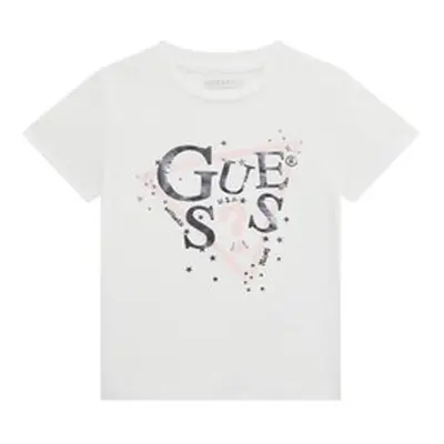 Guess T SHIRT girls's Children's T shirt in White