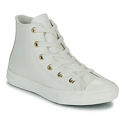 Converse CHUCK TAYLOR ALL STAR GOLD LUXE girls's Children's Shoes (High-top Trainers) in White