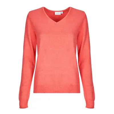 Vila VIRIL V NECK women's Sweater in Red