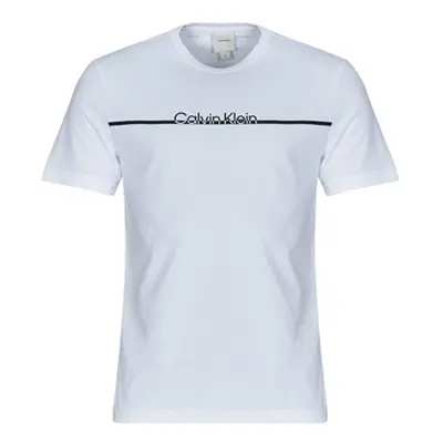 Calvin Klein Jeans SPLIT LINE LOGO T-SHIRT men's T shirt in White