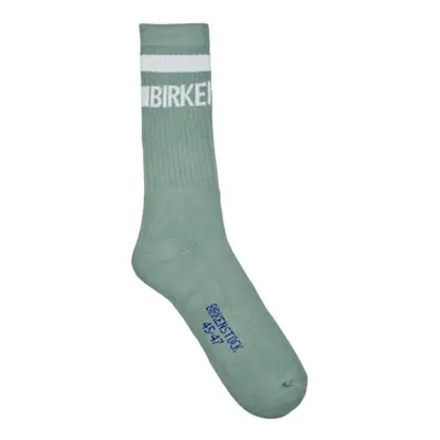 Birkenstock Cotton Crew Stripe Pure Sage men's High socks in Green