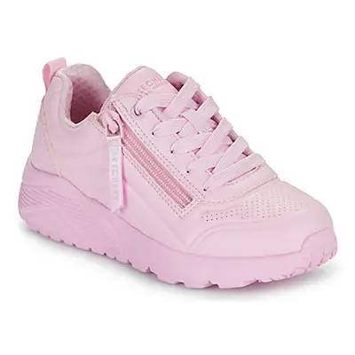 Skechers UNO LITE - EASY ZIP girls's Children's Shoes (Trainers) in Pink