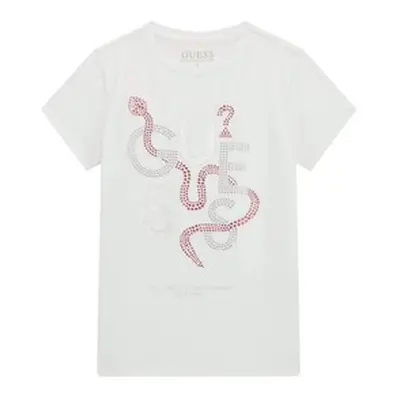 Guess SS T SHIRT girls's Children's T shirt in White