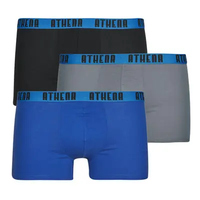 Athena BASIC COLOR Pack de 3 men's Boxer shorts in Black