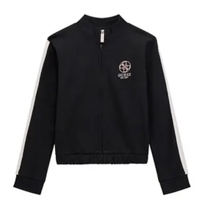 Guess LS ACTIVE TOP ZIP girls's Children's Sweatshirt in Black