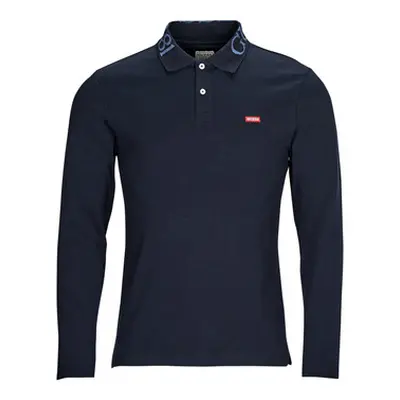 Guess OLIVER LS POLO men's Polo shirt in Marine