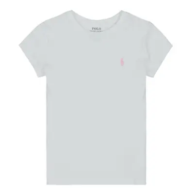 Polo Ralph Lauren SS CN TEE-TOPS-KNIT girls's Children's T shirt in White