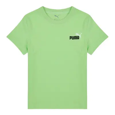 Puma ESS 2 COLOR NO1 LOGO TEE boys's Children's T shirt in Green