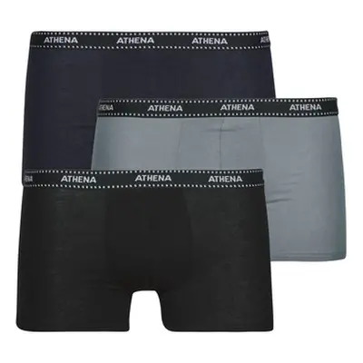 Athena MY PETITS PRIX Pack de 3 men's Boxer shorts in Black