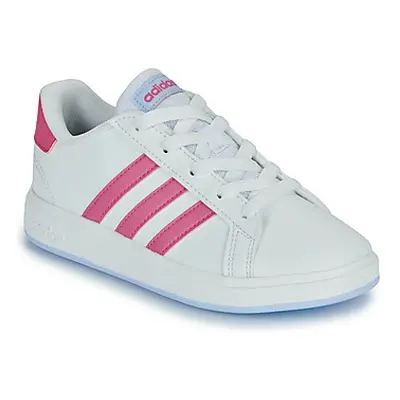 Adidas GRAND COURT 2.0 K girls's Children's Shoes (Trainers) in White