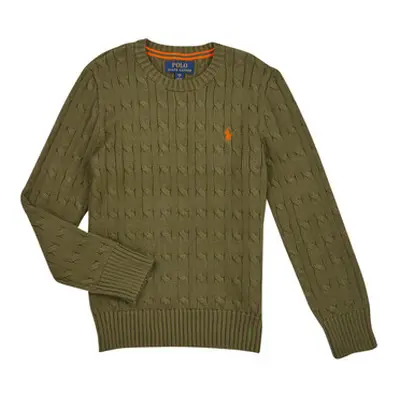 Polo Ralph Lauren LS CABLE CN-TOPS-SWEATER girls's Children's sweater in Kaki