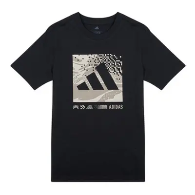 Adidas JD4643 boys's Children's T shirt in Black