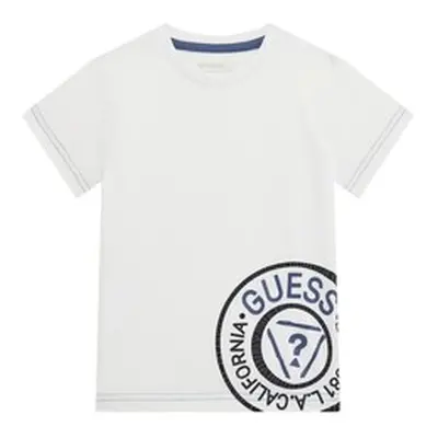 Guess SS T SHIRT boys's Children's T shirt in White