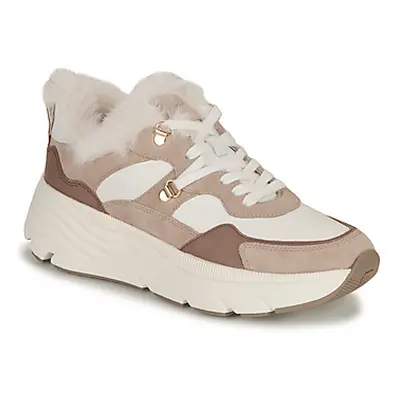 Geox D DIAMANTA women's Shoes (High-top Trainers) in Beige