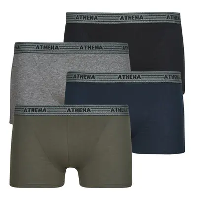 Athena BASIC COTON Pack de 4 men's Boxer shorts in Marine