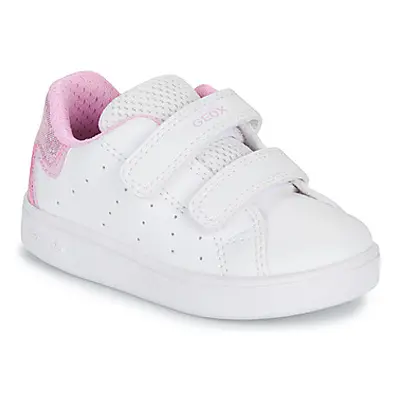 Geox B ECLYPER GIRL girls's Children's Shoes (Trainers) in White