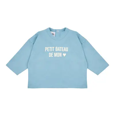 Petit Bateau LUNE girls's Children's Sweatshirt in Blue