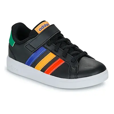 Adidas GRAND COURT 2.0 EL K boys's Children's Shoes (Trainers) in Black