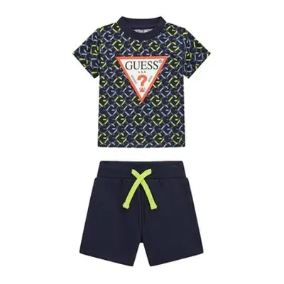 Guess SS T SHIRT ACTIVE boys's Sets & Outfits in Marine