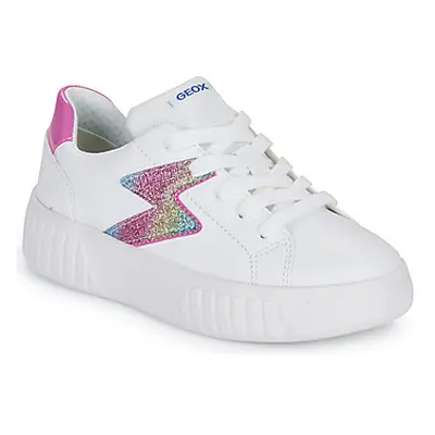 Geox J MIKIROSHI GIRL girls's Children's Shoes (Trainers) in White