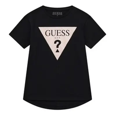 Guess SS T SHIRT girls's Children's T shirt in Black